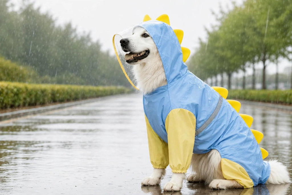 DinoPup™ - The Viral Dinosaur Dog Raincoat with Clear Hood